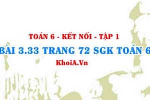 Bài 3.33 trang 72 SGK Toán 6 tập 1 Kết nối tri thức